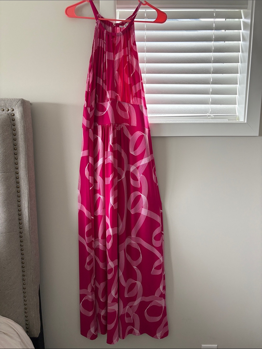 Women’s Hot Pink Patterned Maxi Skirt - London Style Collection